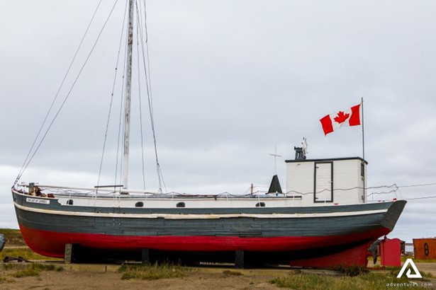 Exposition of a Ship with Canadian Flag