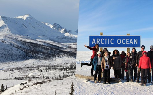 Winter van tours up the Dempster Highway to the Arctic Ocean