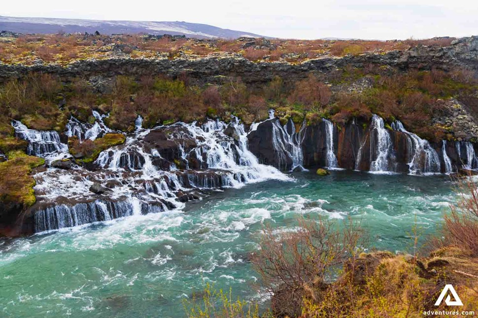 Barnafoss Lava Waterfall in Iceland