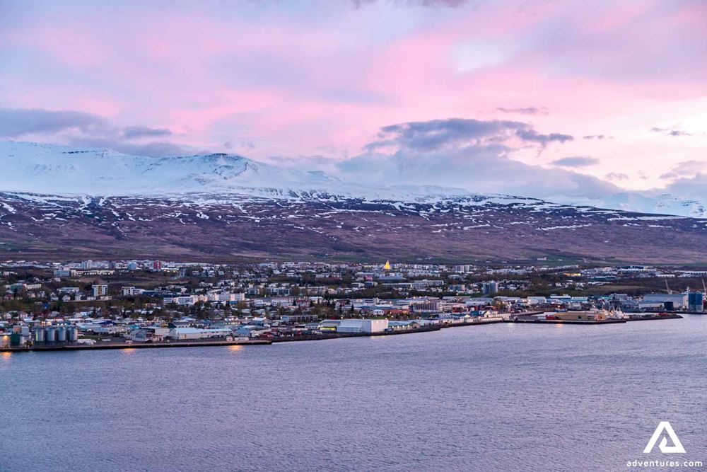 Akureyri Town in Iceland