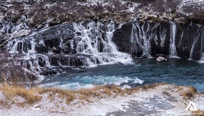Hraunfossar Waterfall in Iceland