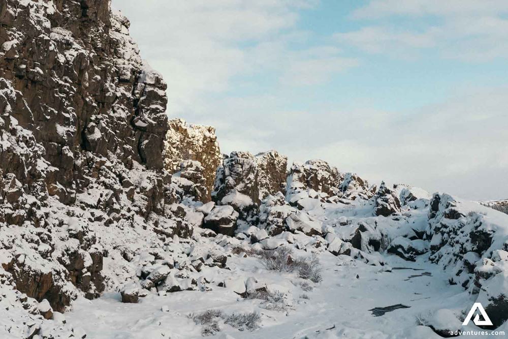 Rock Walls in Thingvellir National Park