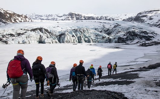Randonnée sur le glacier Solheimajokull
