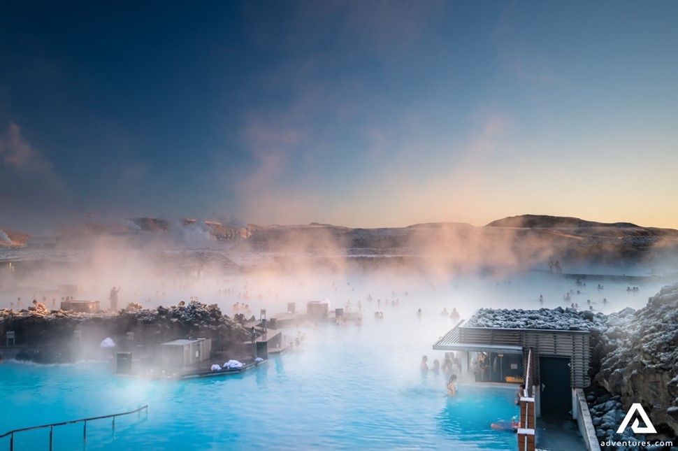 Blue Lagoon Spa in Evening