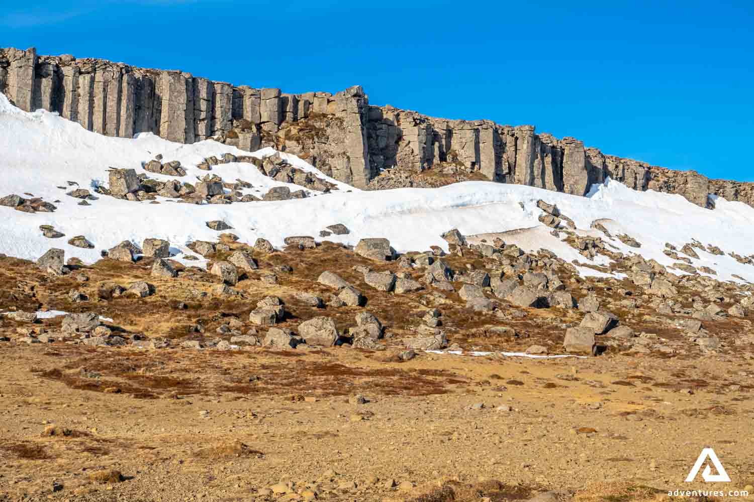 Gerduberg Basalt Columns in Iceland