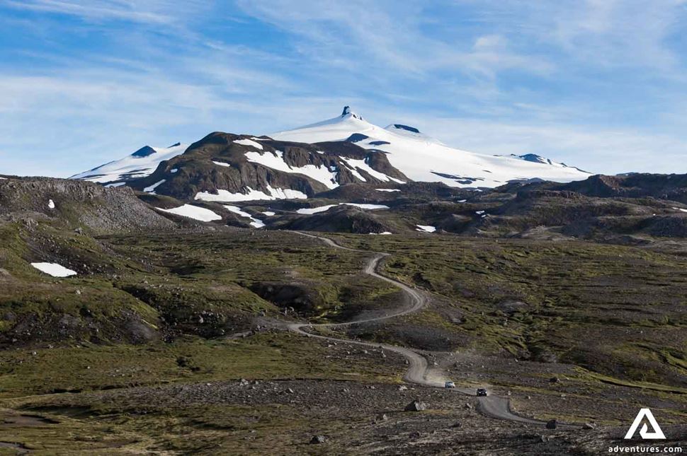 Snaefellsjokull Volcano View Snaefellsjokull Volcano in Iceland