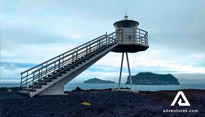 Lighthouse in Vestmannaeyjar Island