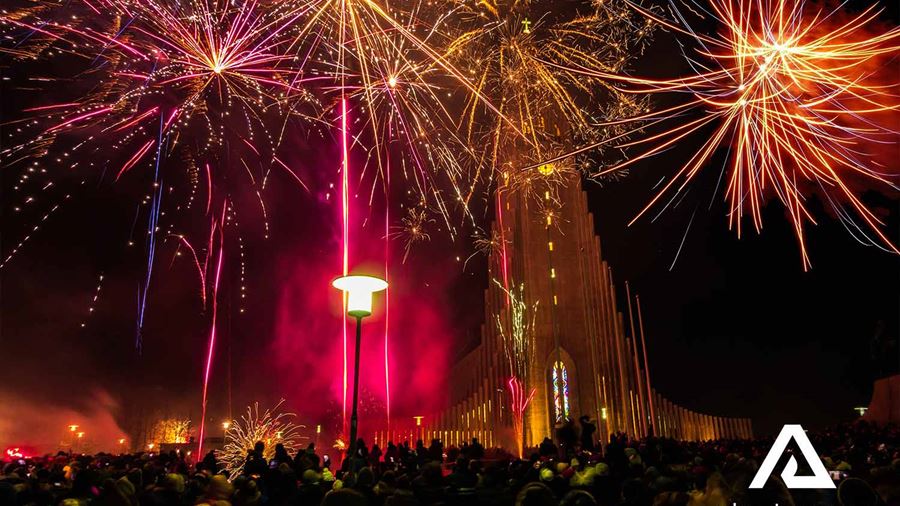 Fireworks in Reykjavik on New Years