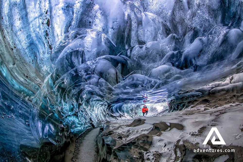 Man Inside the Ice Cave