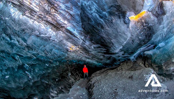 Ice Cave in Glacier in Iceland