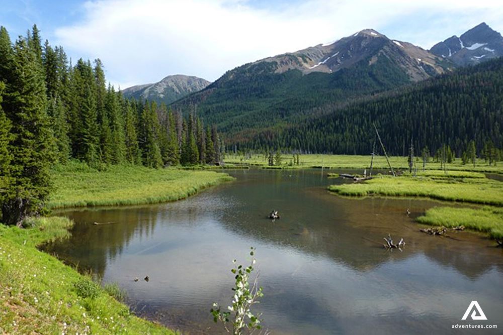 Pond by Chilcotin Mountains