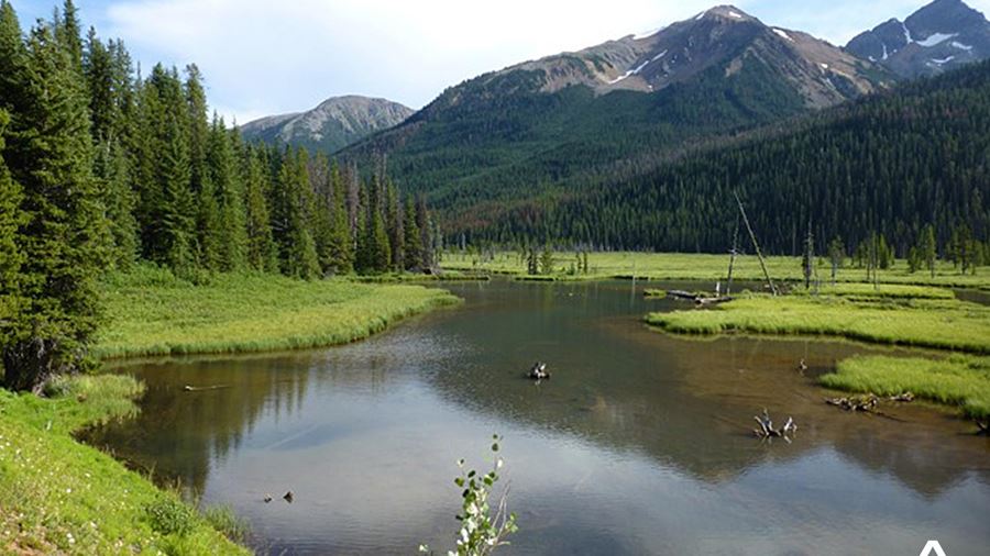 Pond by Chilcotin Mountains