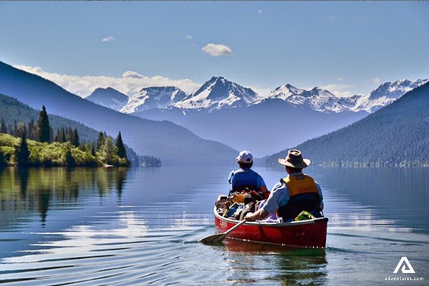Canoeing on Bowron Lakes in Canada