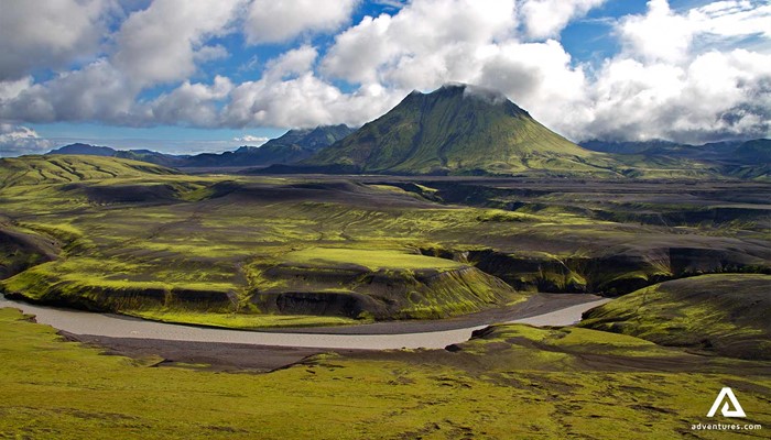 Scenic View of Icelandic Landscape from Above