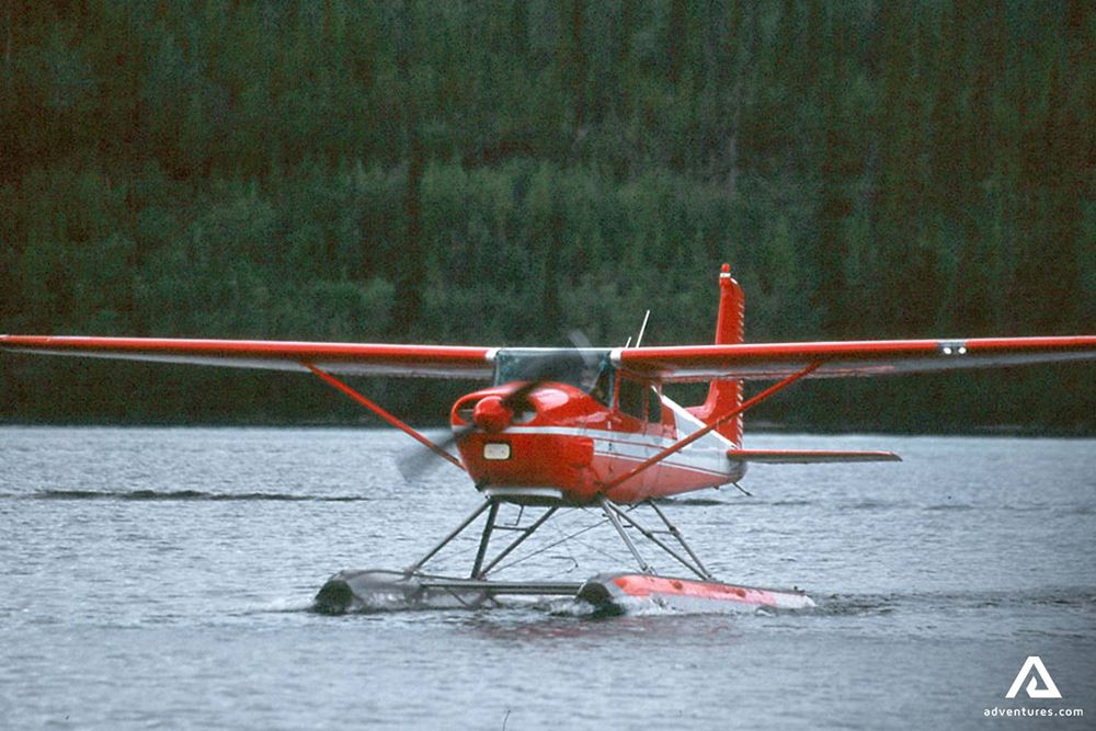 Red Plane Landed on Coghlan Lake