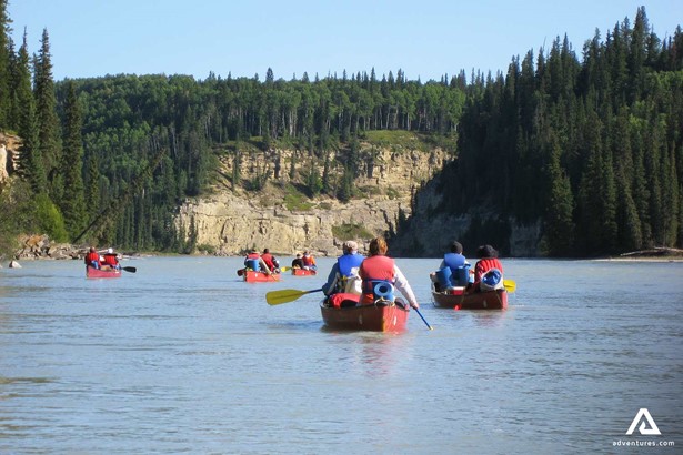Canoeing Tour in Athabasca River Alberta