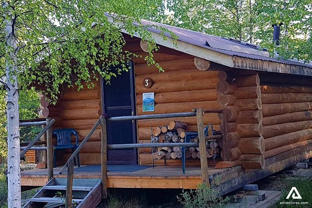Wooden Forest Cabin in Yukon