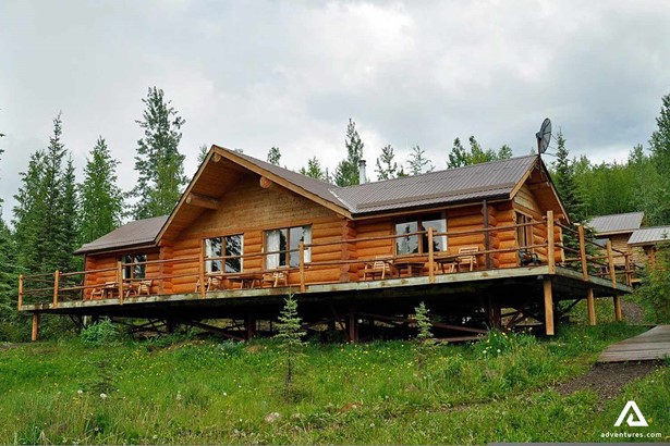 Wooden Fishing Lodge in Yukon