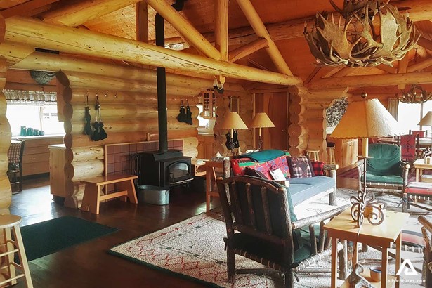 Lounge in Wooden Fishing Lodge