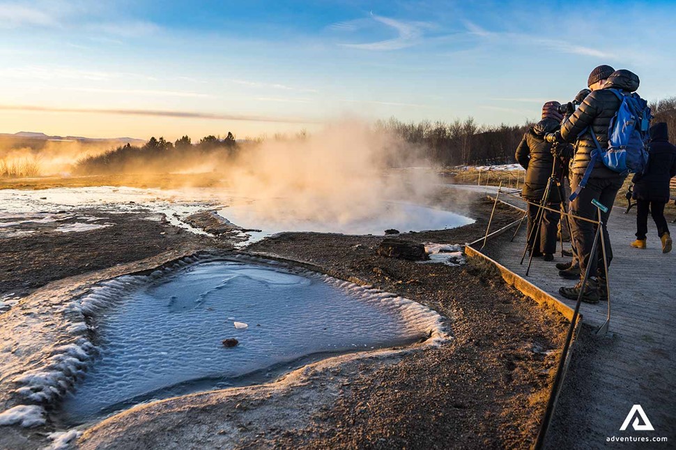 Geothermal Geyser Area in Iceland