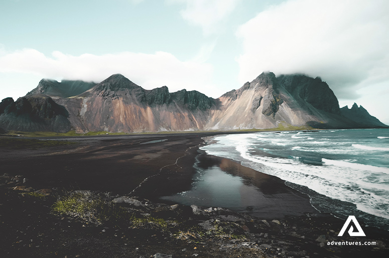 Vestrahorn Mountain South East In Iceland