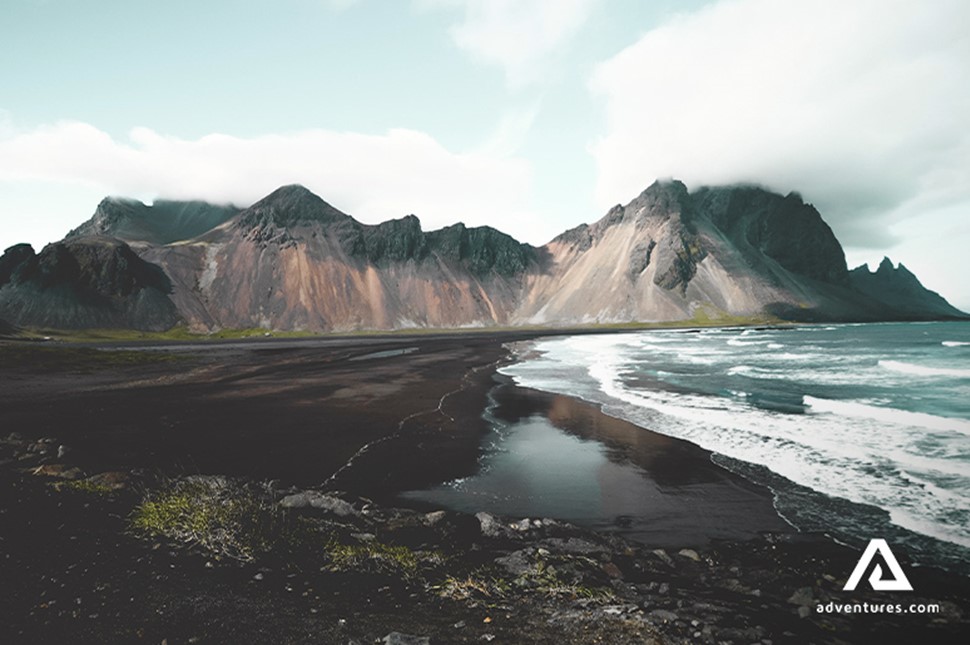Vestrahorn Mountain South East In Iceland