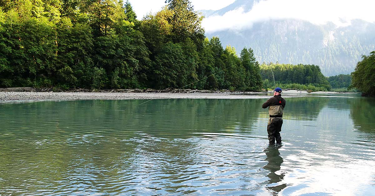 River Fishing from a lodge north of Vancouver Island