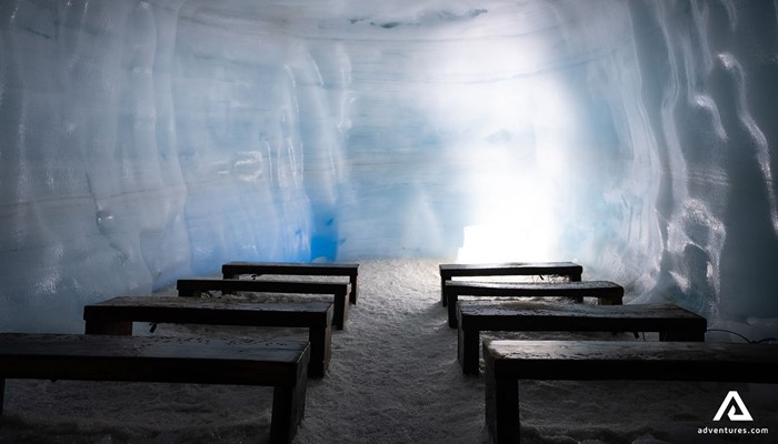 Church Inside of Ice Cave in Iceland