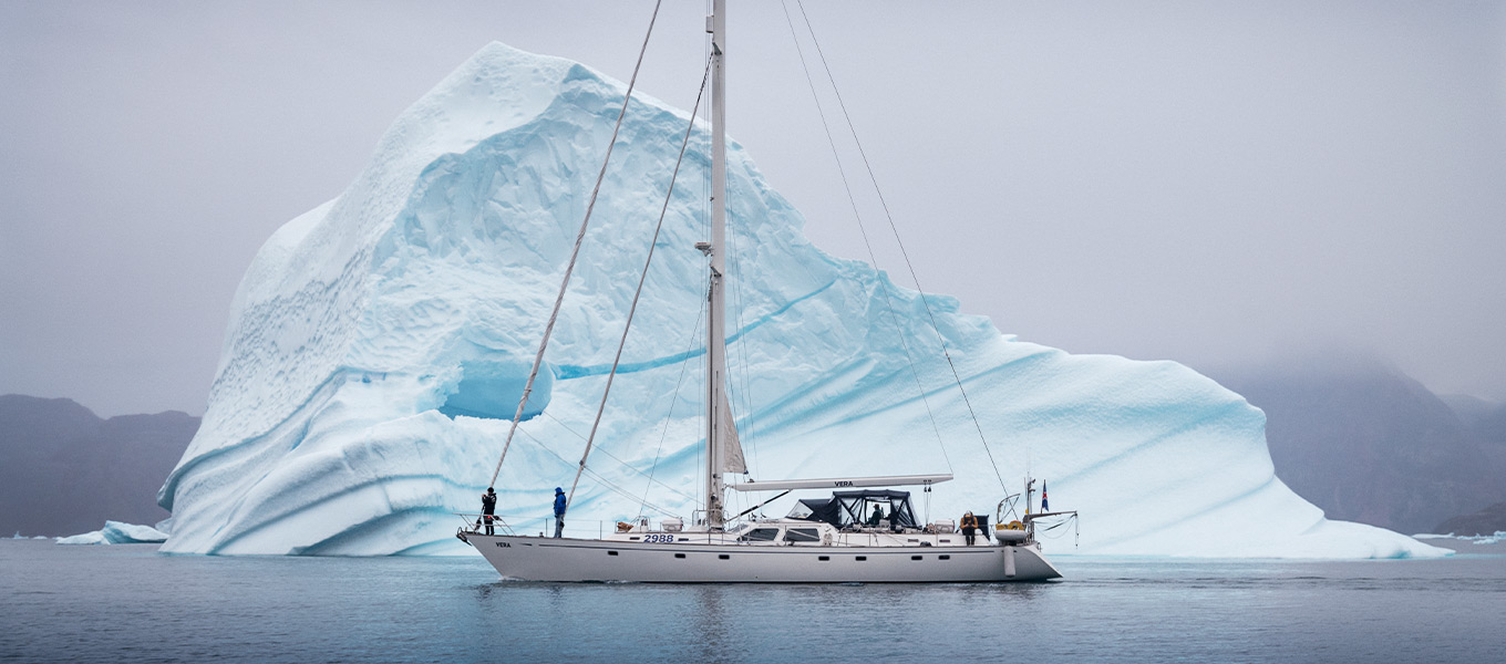 Arctic cruise in Scoresbysund fjord in Greenland