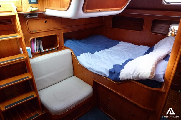 Bedroom in Wooden Yacht