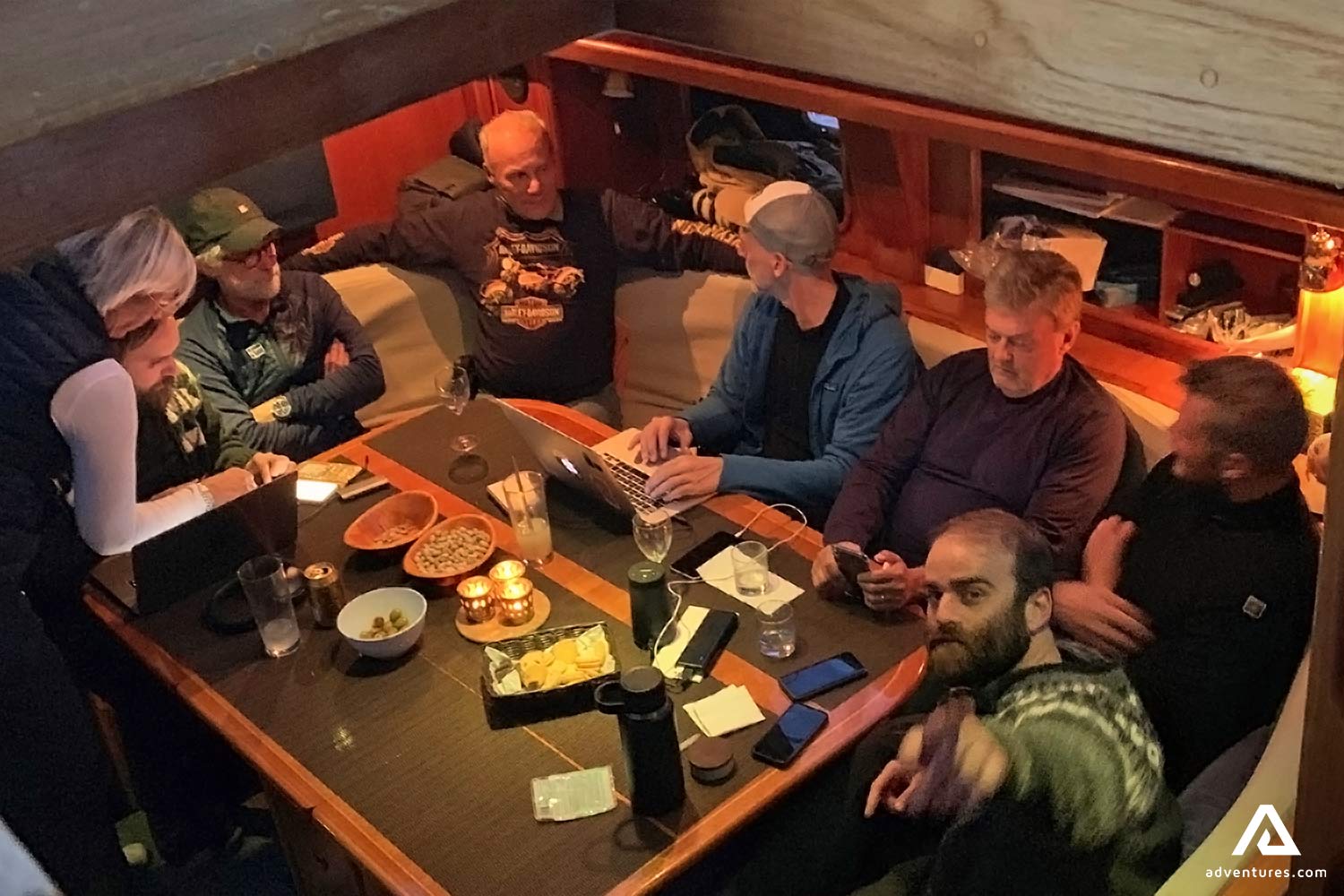 Group Chilling in Yacht Salon