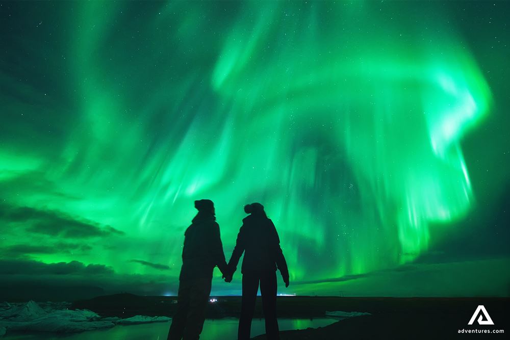 Couple Enjoys Northern Lights