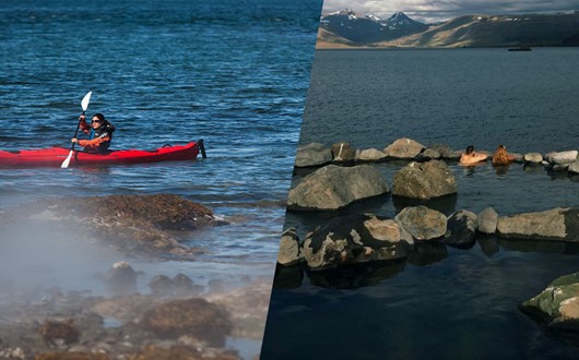 Hvalfjörður Kayaking Tour & Hvammsvík Hot Springs