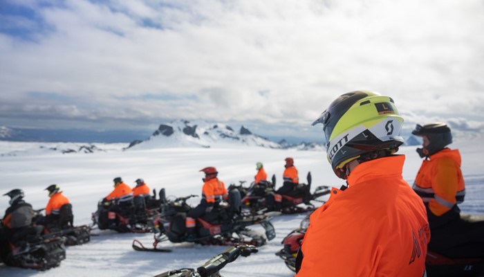 Snowmobiling Tour on Glacier In Iceland