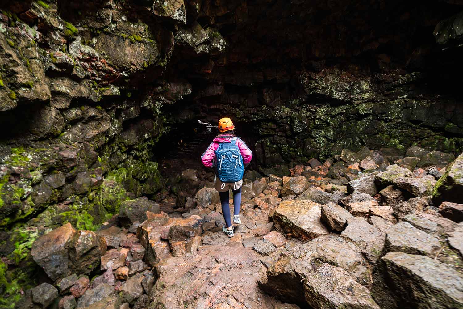 Lava Tunnel in Iceland Cave Exploring