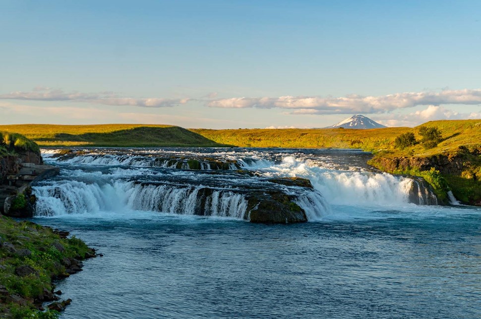 Aegissidufoss Waterfall Near Hella in South Iceland