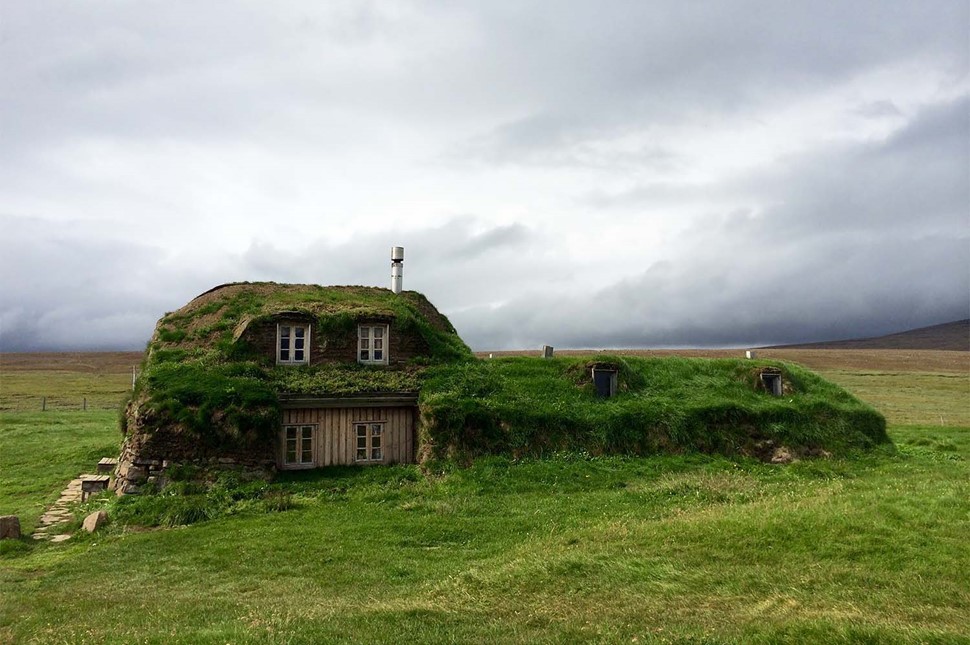 Sænautasel Turf House in the Highland of Iceland 