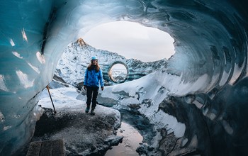 Katla Ice Cave Beneath the Volcano
