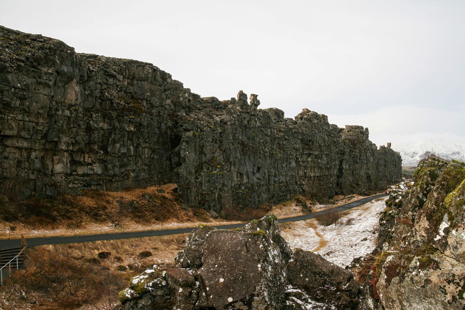 Almannagjá, Golden Circle, a landscape in winter