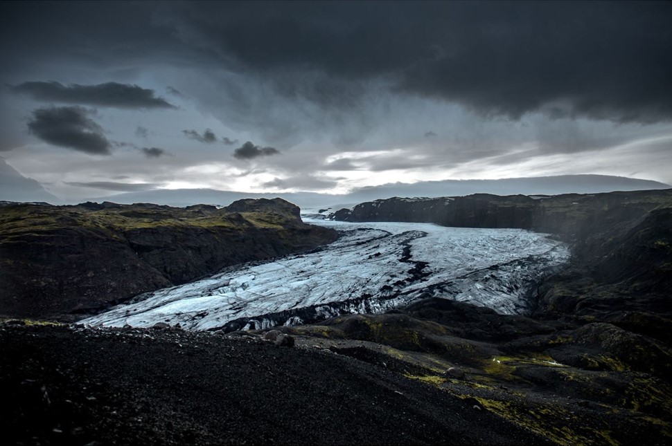 An early morning picture of Mýrdalsjökull glacier in Iceland