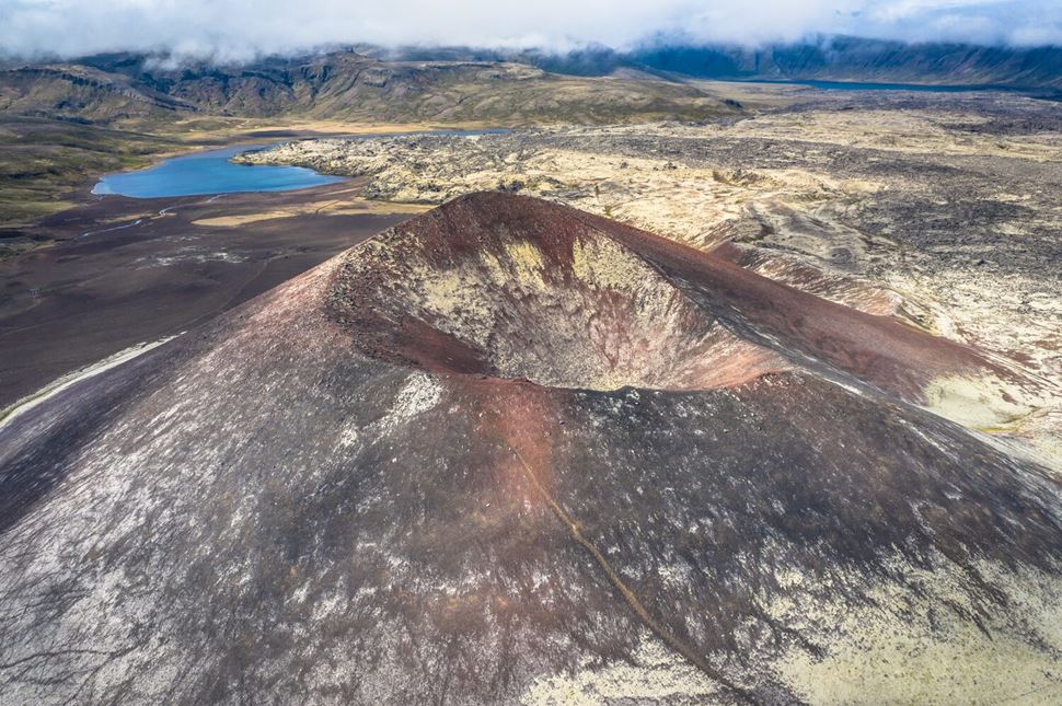 Multi-colored volcanic field