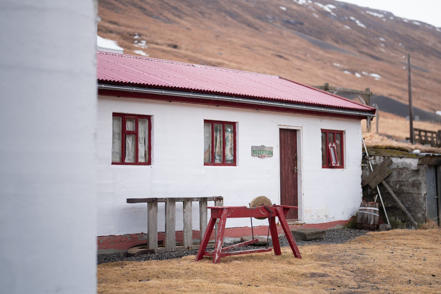 Guest house reception in Iceland