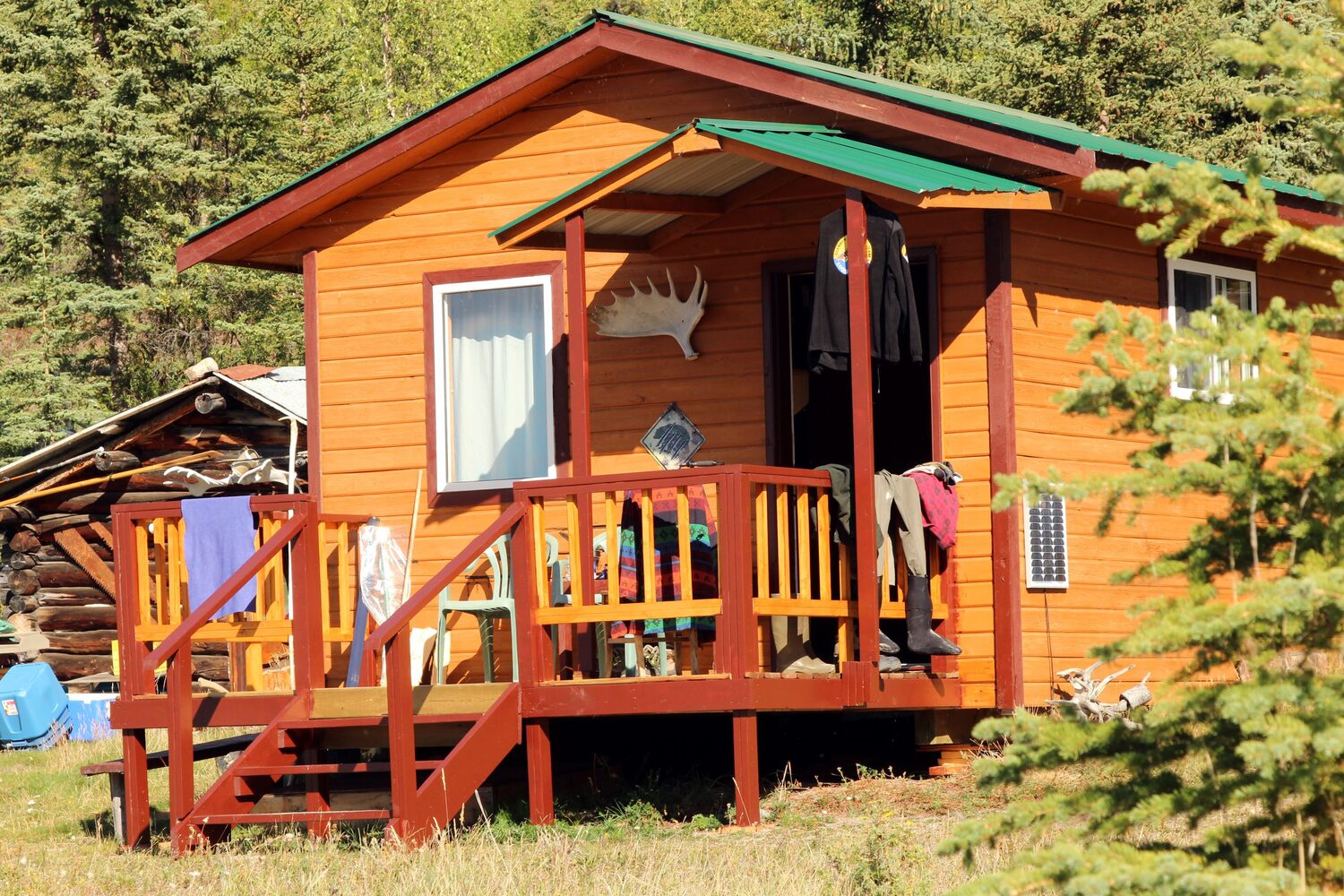 Wooden wilderness lodge