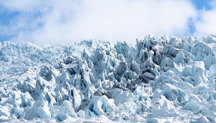 Glacier spikes on Vatnajokull glacier in Iceland