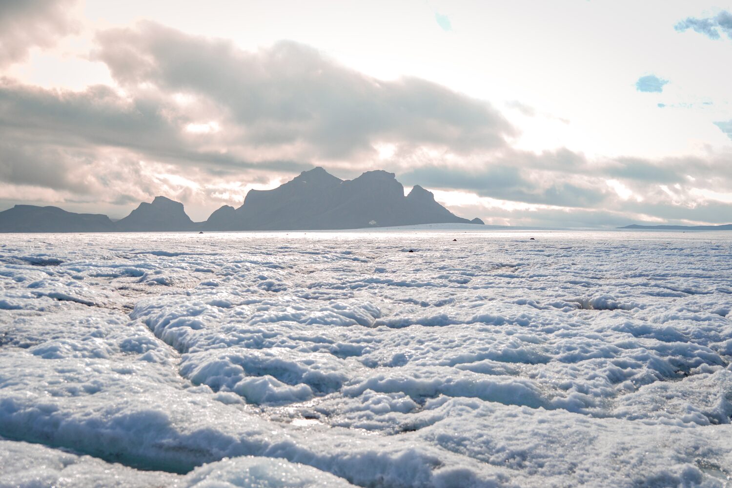 Langjokull glacier during sunny day