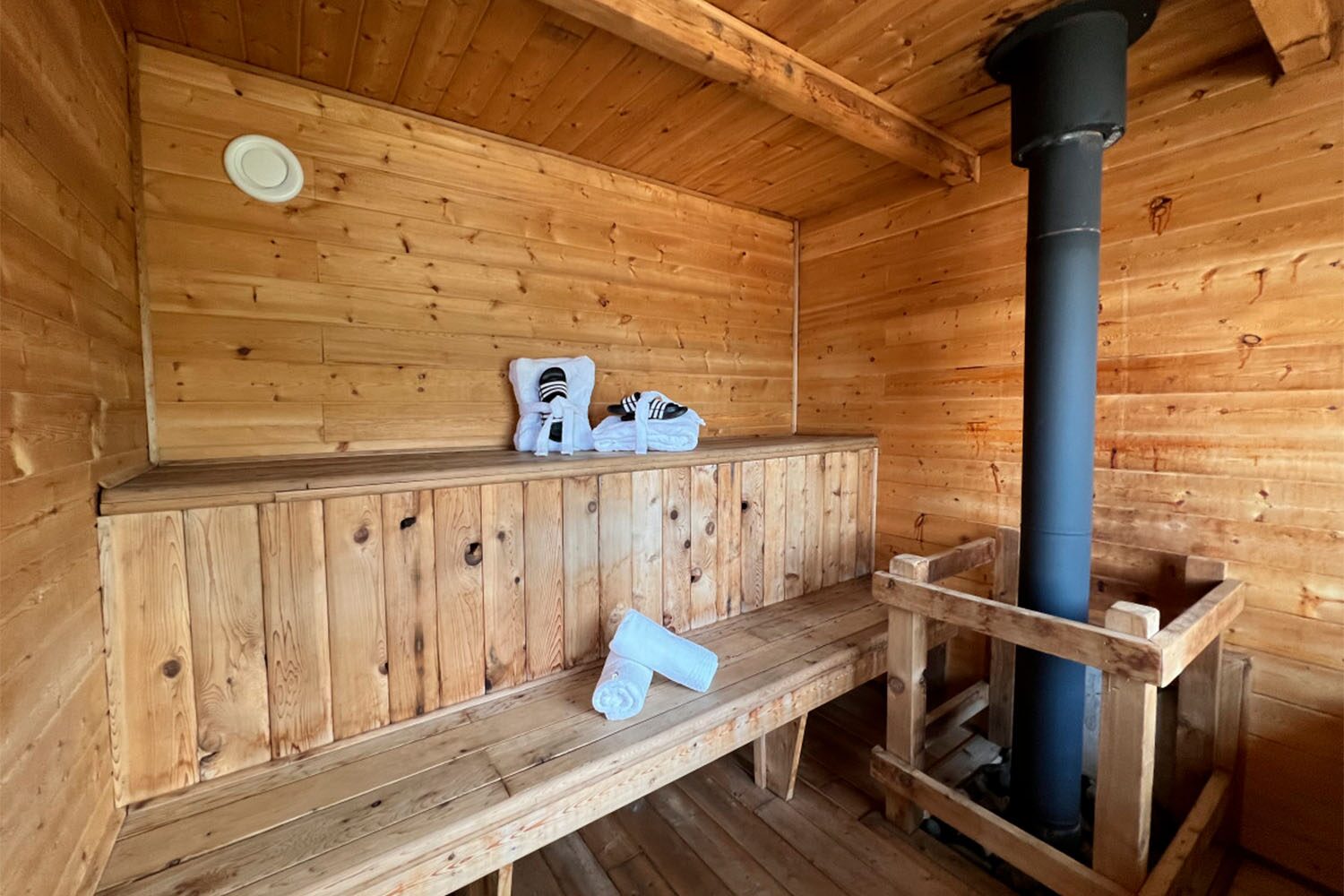 Wooden sauna in Yukon