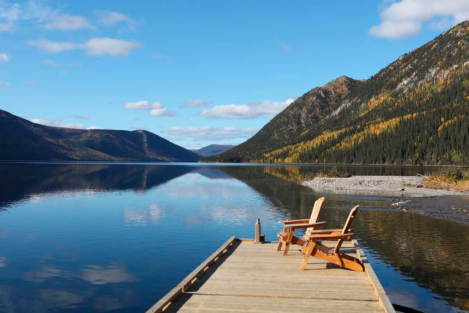 Wooden lodge bridge by Tincup lake