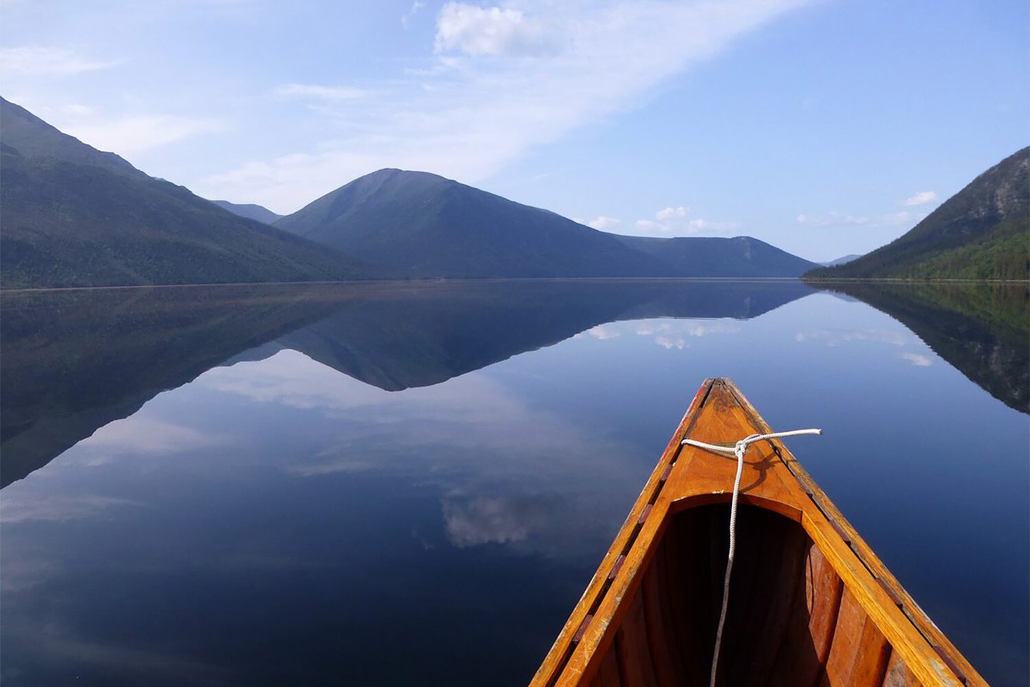 Wooden boat in Tincup lake