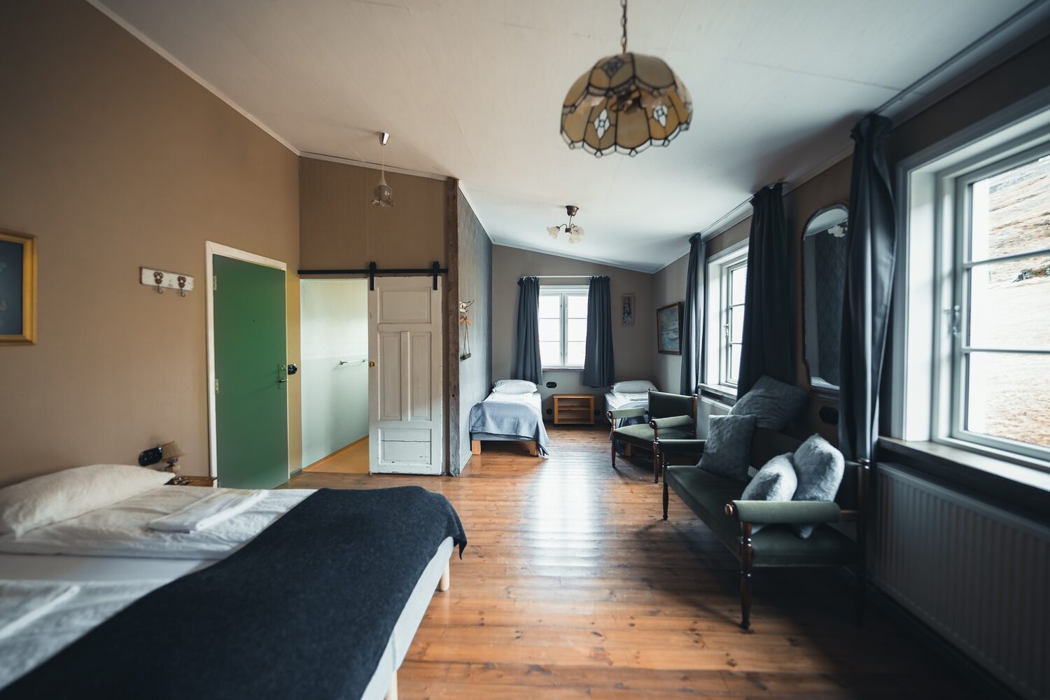 Family sized room with ensuite bathroom.