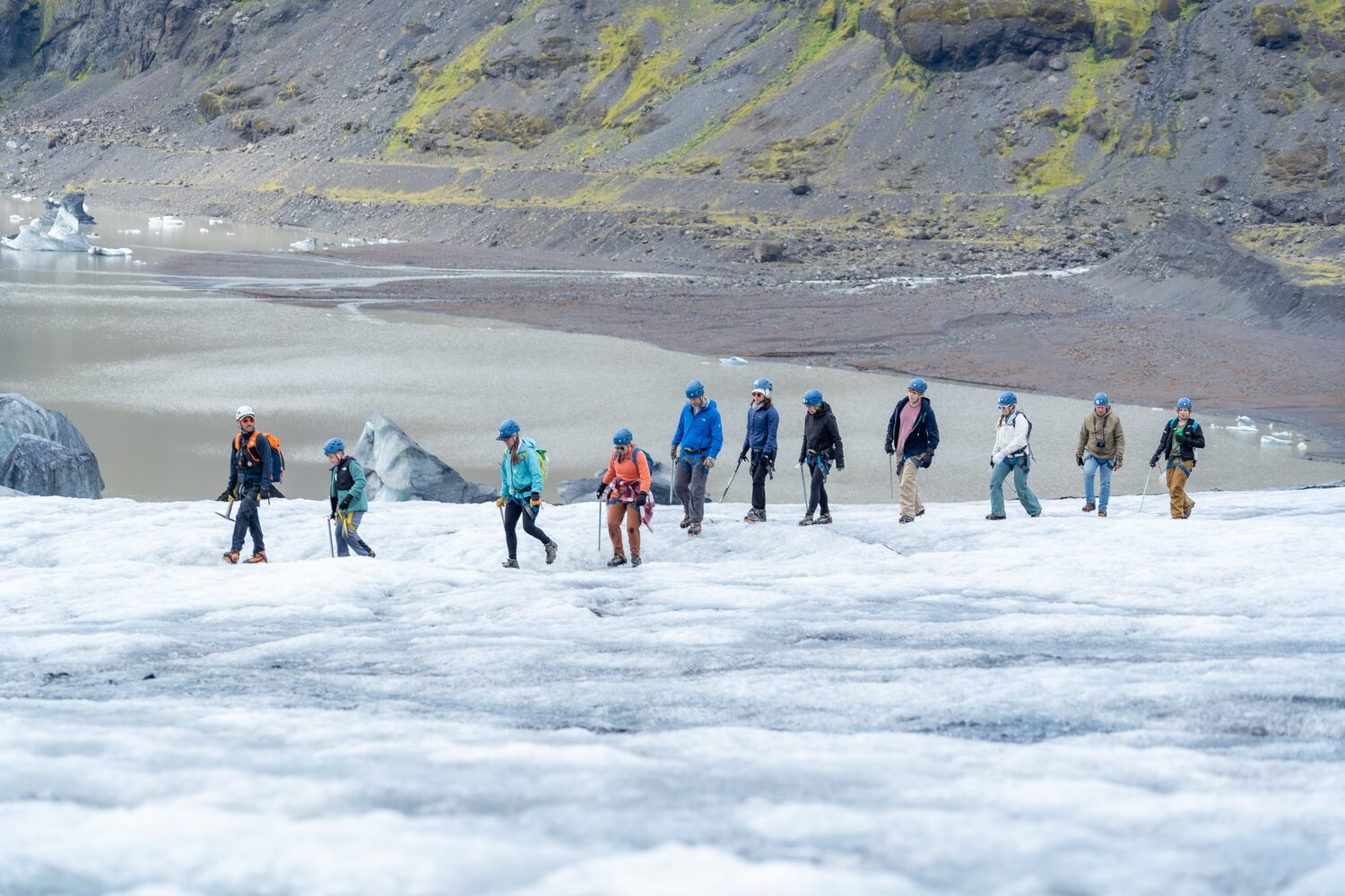 Guided glacier walking in Iceland